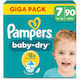 Pampers Pampers Klebeband-Windeln Baby Dry Nr. 7 Für 15+kg 90 Stück