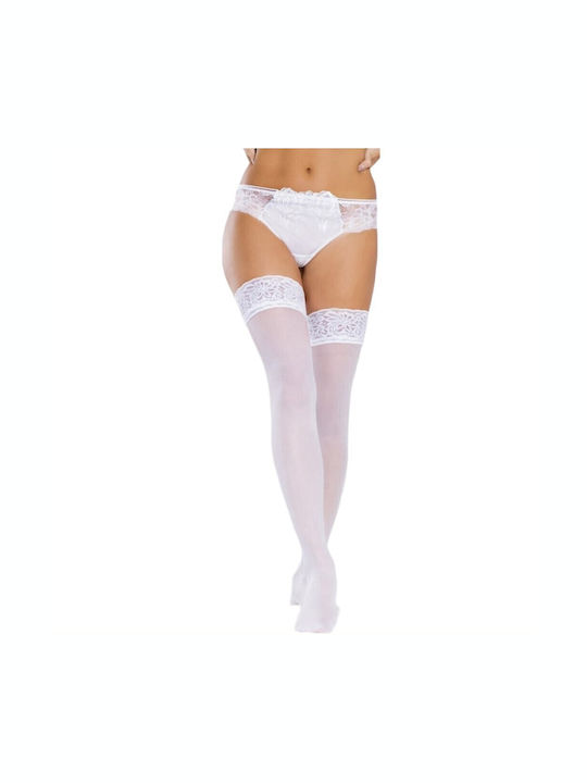 Women's High Socks White
