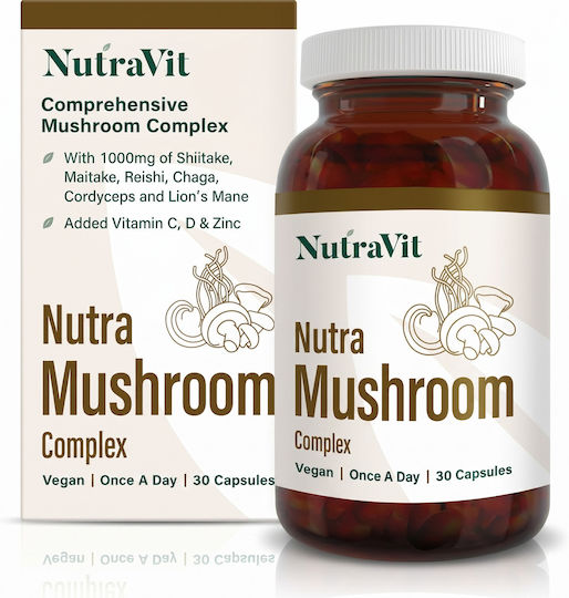 NutraVita Nutra Mushroom Ειδικό Συμπλήρωμα Διατροφής 30 κάψουλες