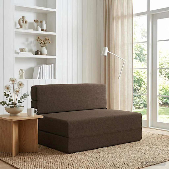 Πολυμορφικός Πουφ Καναπές Taupe 190x100x15cm