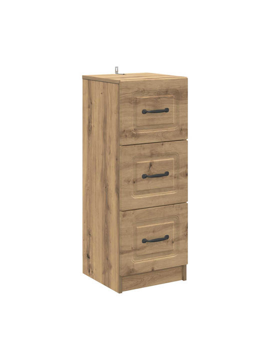 Wooden Storage Drawers with 3 Drawers L33xW34.5...