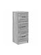 Wooden Storage Drawers with 3 Drawers L33xW34.5xH87cm