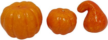 Set of 3 Decorative Pumpkins 2 Designs