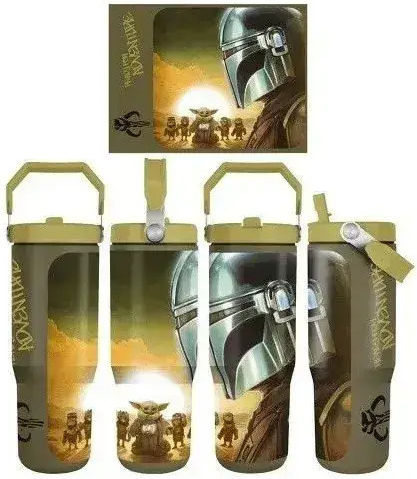 Star Wars Handled Tumbler Θερμός Πλαστικό 850ml Sunset με Καλαμάκι και Λαβή