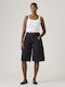 Women's Black Jean Bermudas