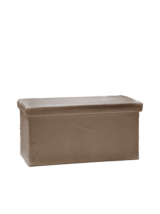 Living Room Stool with Storage Space Upholstere...
