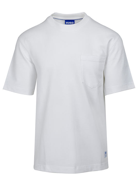 Hugo Herrenblusen T-Shirt Weiß