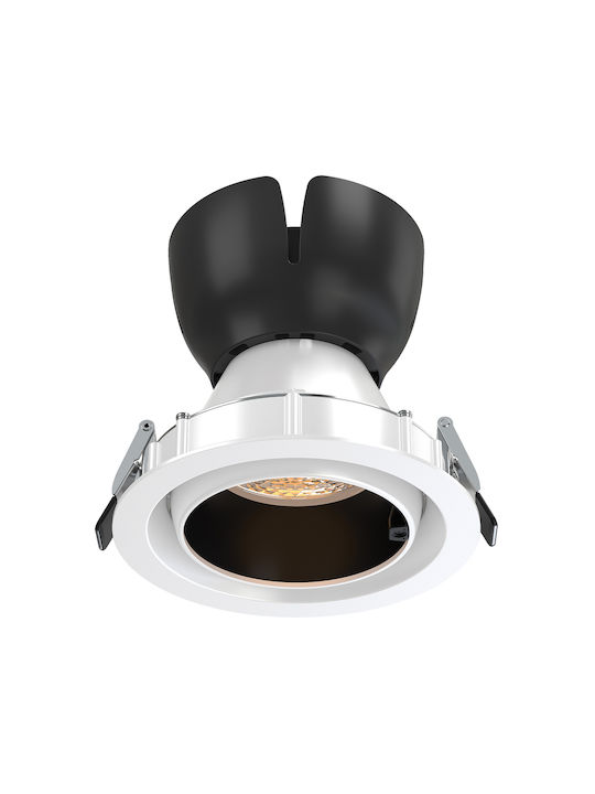 Aca Metallic Recessed Spot with Built-in RGBW LED Black 12x12cm