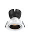 Aca Metallic Recessed Spot with Built-in RGBW LED Black 12x12cm