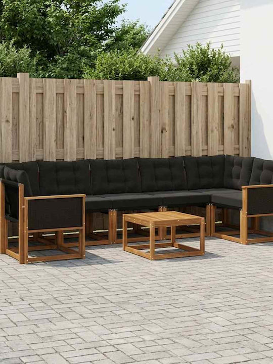Garten- und Outdoor-Möbelsets 8 Stück Natur und...