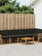 vidaXL Garden & Outdoor Furniture Set 7 Pieces Natural and Black with Pillows
