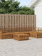 Garden & Outdoor Furniture Sets Living Room Set Pieces Natural Color 6 Pieces