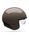 Bell TX-501 Spring Mocha Brown Motorcycle Helmet Jet ECE 22.06 with Sun Visor