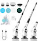 Electric Cleaning Brush Cordless 7 Replaceable Heads White