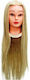 Cap Manechin Păr Natural 80cm Lungime Păr Blond Auriu Fibră Sintetică