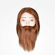 Natural Hair Practice Head Male Mannequin Hair Beard