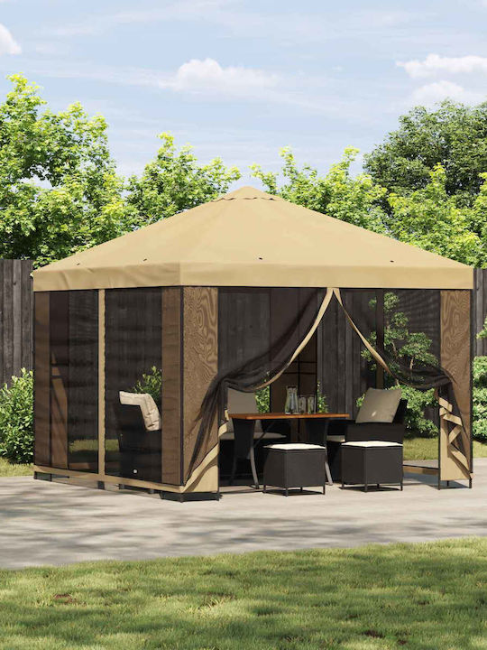 vidaXL Garten Gazebo Beiges 3x3m