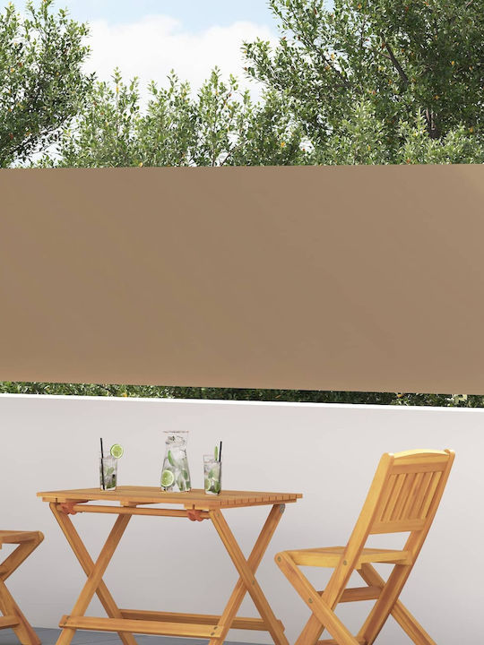 vidaXL Πλαϊνή Τέντα Βεράντας Καφέ 5x1m