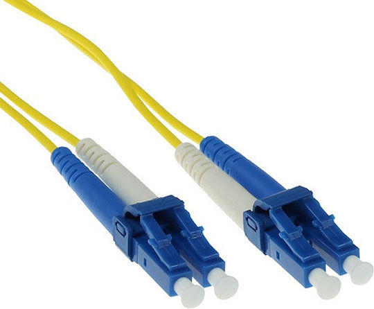 Act OS2 LC LC Duplex 9/125μm UPC Optical Fiber Cable 2.5m Yellow