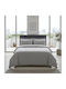 Pucioasa Cotton Satin Duvet Cover Set 200x230cm Double With 2 Pillowcases & 1 Grey Bed Sheet
