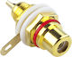 RCA Chassis Connector Gold Red