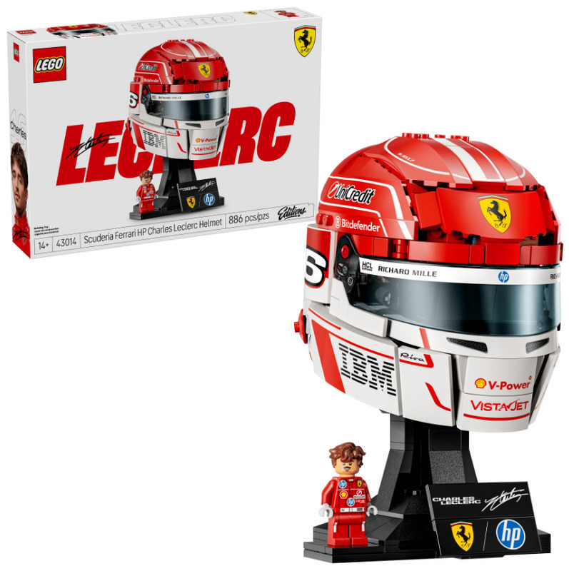 LEGO Editions Scuderia Ferrari HP Charles Leclerc Helmet για 14+ Ετών 886τμχ (43014)