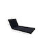 Politishome Waterproof Sunbed Cushion with Backrest Black 60x188cm