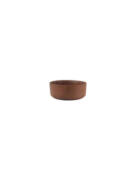 Piana Round Porcelain Brown Serving Bowl