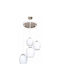 SteweHome Lumini Suspendate Alb cu Bază de Bec E27 30x4x27cm