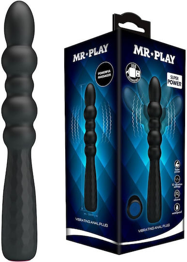 Mr. Play Πρωκτικές Μπίλιες με Δόνηση Μαύρες