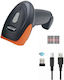 Wireless Handheld Scanner With 1D Barcode Readability
