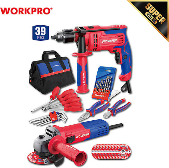 WorkPro Power Tool Set with Case 39pcs