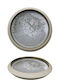 Ready Shallow Porcelain Gray Plate Diameter 24cm 6 Pieces