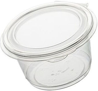 Pet Κύπελλα Διάφανα Ενσωματωμένο Καπάκι 2oz 50τμχ Intertan Qa139pet 00055205