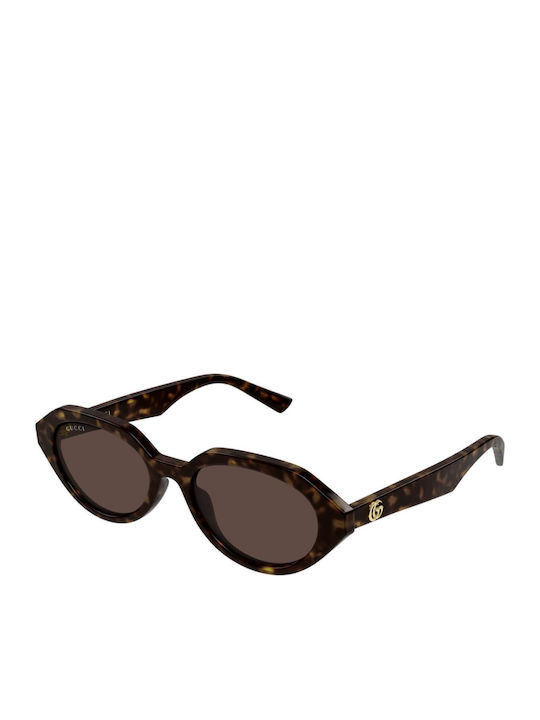 Gucci Women's Sunglasses with Brown Tartaruga Horn-Rimmed Frame gg2178s 002