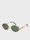 Jack & Jones Jjxx Stella Woman Sunglasses With Gold Metallic Frame And Green Lens 12286690