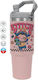 Koupakoupa Labubu Handled Thermos Stainless Steel 890ml Pink with Straw and Handle