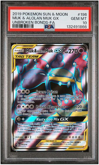 Muk & Alolan Muk Gx Sun & Moon #196 Psa 10