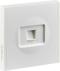 Rl45 Cat6a Socket White Slim Line Elbulgaria 91550 Wh