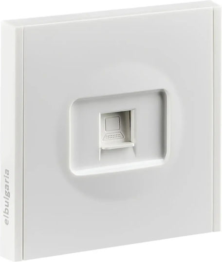 Rl45 Cat6a Socket White Slim Line Elbulgaria 91550 Wh