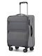 Miss Lulu British Traveller Βαλίτσα Ταξιδίου Καμπίνας Grey με 4 Ρόδες Ύψους 55εκ.