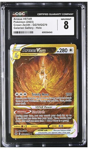 Arceus Vstar Crown Zenith Gg70/gg70 Cgc 8