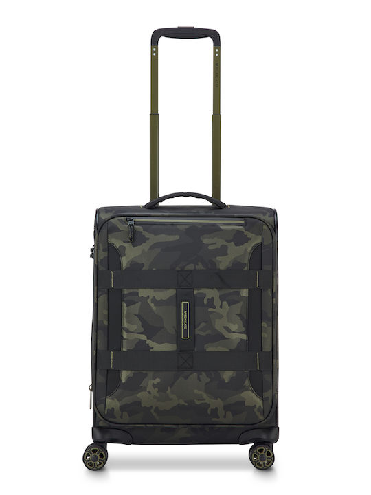 Roncato Cabin Travel Suitcase Camouflage With 4 Wheels Height 55cm