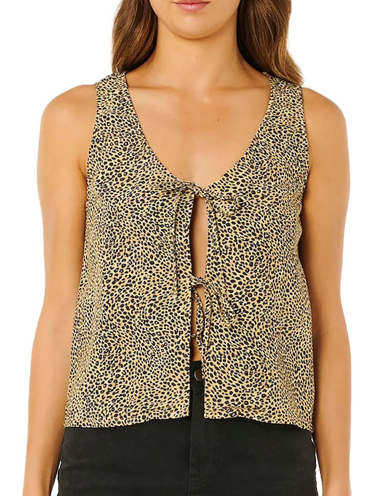 Women's Summer Crop Top Linen Sleeveless Multicolour