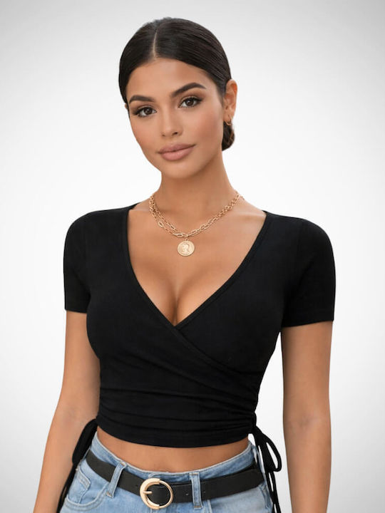 Janes Women's Summer Cotton Blouse Black