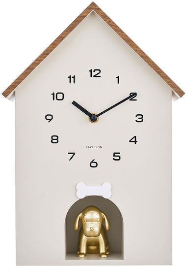 Karlsson Dog House Wall Clock Gray 26.5x11.5cm