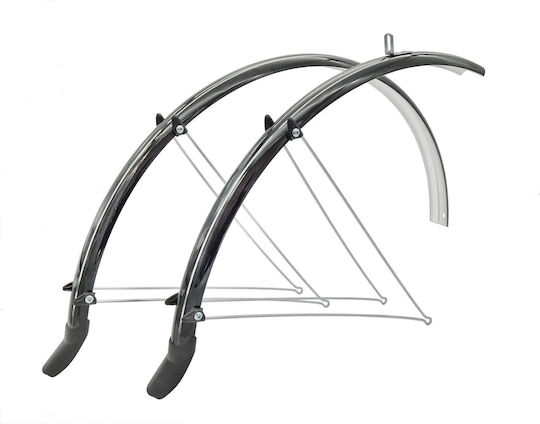 28"/700c Spencer Black Bicycle Mudguards + Mudflap