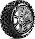 Louise Rc B-uphill 1-8 Buggy Tire Set Mounted Soft Black-chrome Spoke Wheels Hex 17mm L-t3271sbc Louise Rc World
