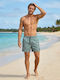 Men's Swimwear Printed Shorts Green