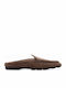 Mules With Heel In Brown Colour